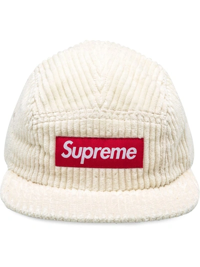 Supreme Wide Wale Corduroy Cap In White