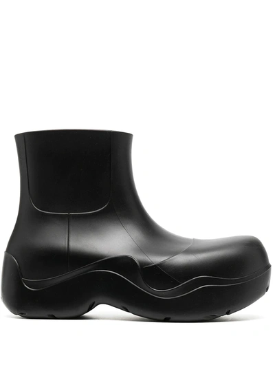 Bottega Veneta Rubber Rain Boots In Black