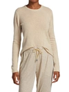 Atm Anthony Thomas Melillo Cashmere Long-sleeve Crewneck In Tango Red