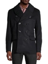 Burberry Double-breasted Wool & Cashmere-blend Jacket In Black