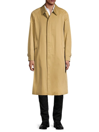 Burberry Brighton Cotton Trench Coat In Camel