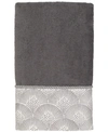 Avanti Deco Shells Hand Towel Bedding In Nickel