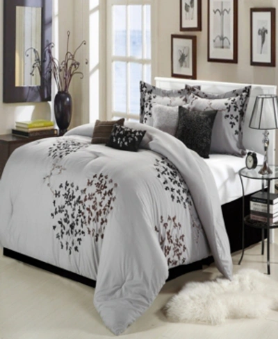 Chic Home Cheila 12 Piece Queen Comforter Bedding In Silver