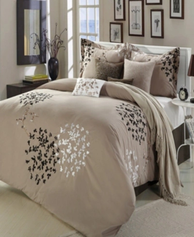 Chic Home Cheila 8 Piece King Non Kit Comforter Bedding In Taupe