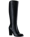 Style & Co Addyyxwc Womens Extra Wide Calf Manmade Knee-high Boots In Black Smooth