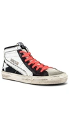 GOLDEN GOOSE Slide Suede Toe Leather Upper Star &amp; Wave Sneaker,GGOO-MZ109