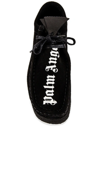 Palm Angels Logo Wallabee Suede Trainers In Black