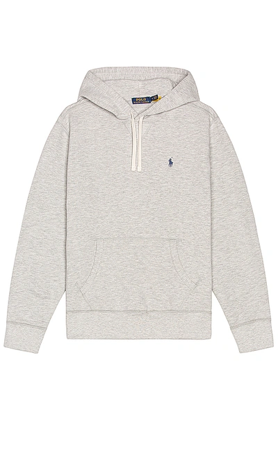 Polo Ralph Lauren Classic Pullover Hoodie With Drawstring In Gray