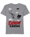 Jem Video Game-print Crewneck Graphic T-shirt, Big Boys In Heather Grey