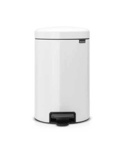 Brabantia Step Trash Can Newicon, 3.2 Gallon In White