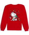 PEANUTS JUNIORS' SNOOPY HOLIDAY LIGHTS GRAPHIC SWEATSHIRT