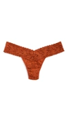 Hanky Panky Signature Lace Low Rise Thong In Roasted Pumpkin