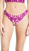 FLEUR DU MAL EMBROIDERED LILY THONG