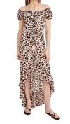 TIARE HAWAII RIVIERA LONG DRESS ANIMAL BLUSH/BLACK,THAWA30152