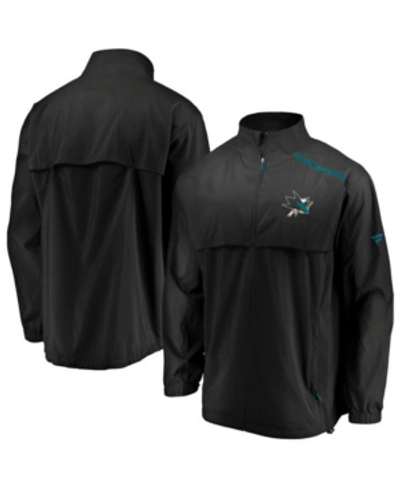 Authentic Nhl Apparel Men's San Jose Sharks Authentic Pro Rinkside Jacket In Black