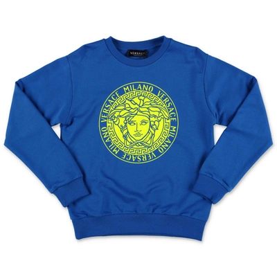 Young Versace Kids' Sweater In Blu
