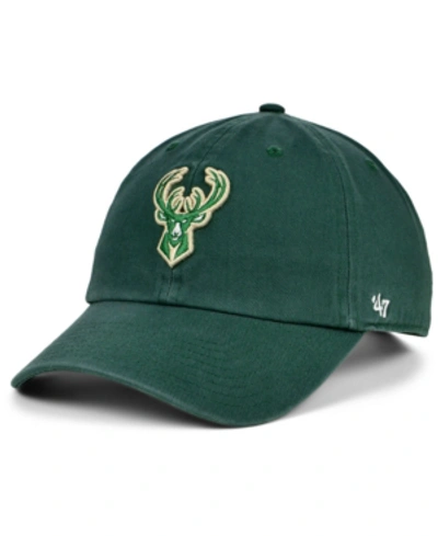 47 Brand Milwaukee Bucks Clean Up Cap In Green