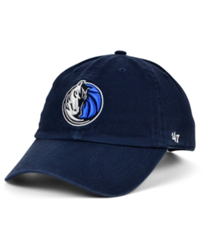 47 Brand Dallas Mavericks Clean Up Cap In Navy