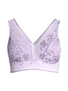 Wacoal Women's Net Effect Soft Cup Bra 810340 In Purple Heather Multi