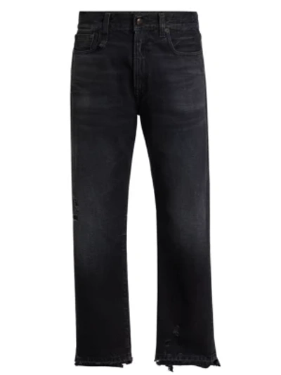 R13 High-rise Boyfriend Jeans In Jake Black