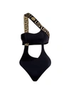Versace Cutout One-piece Swimsuit In Black