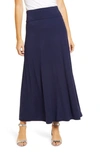 LOVEAPPELLA ROLL TOP MAXI SKIRT,W4278-SMO