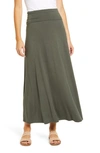 LOVEAPPELLA ROLL TOP MAXI SKIRT,W4278-SMO