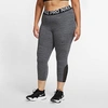 Nike Women's Pro Leggings In Black,heather,black,black