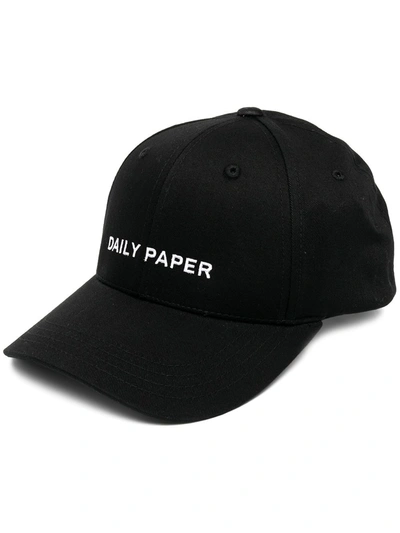 Daily Paper Logo Print Cap In Black