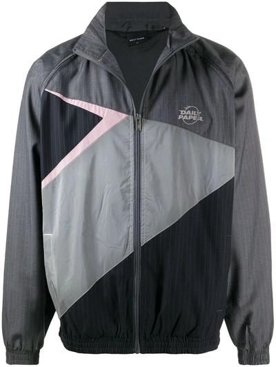 Daily Paper Colour-block Track Jacket In Grey
