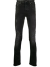 LES HOMMES DARK WASH SKINNY JEANS