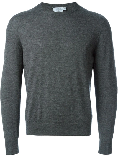 Fashion Clinic Timeless Crew Neck Sweater In Grey