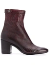 ALBERTO FASCIANI AMINA SNAKESKIN-EFFECT BOOTS