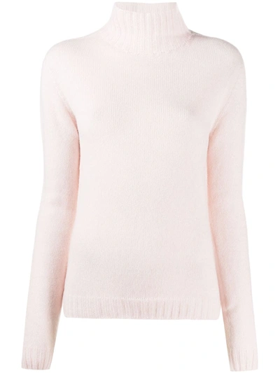 Aragona Roll Neck Jumper In Pink