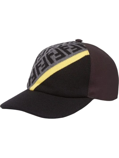 Fendi Men's Ff Colourblock Baseball Hat In F0a2y