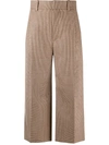 CHLOÉ CROPPED HOUNDSTOOTH TROUSERS