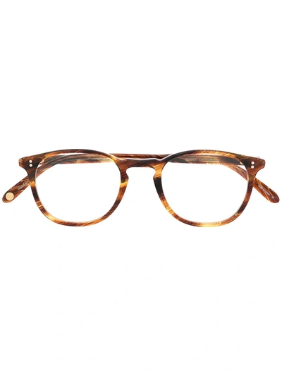 Garrett Leight Kinney Round-frame Glasses In Chesnut