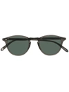 Garrett Leight Hampton Round-frame Sunglasses In Black