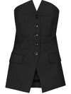 OUR LEGACY BLAZER-STYLE TAILORED BUSTIER TOP