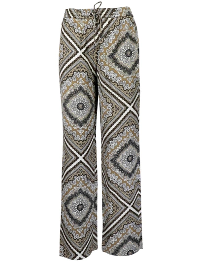 Michael Kors Medallion Scarf Trousers In Ivory