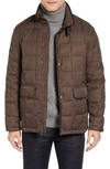 Cole Haan Box Quilted Jacket In Wren