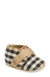 Burberry Baby Neutral Charleton Vintage Check Booties In Beige