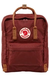 Fjall Raven Kanken Water Resistant Backpack In Ox Red/ Goose Eye