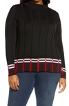 MARINA RINALDI ARDESIA RIB WOOL BLEND SWEATER,236409004000870