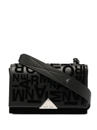 Emporio Armani Logo Shoulder Bag In Black