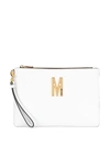 MOSCHINO LOGO PLAQUE CLUTCH