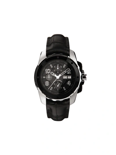 Dolce & Gabbana Ds5 Watch In White Gold And Steel With Pvd Coating In Black