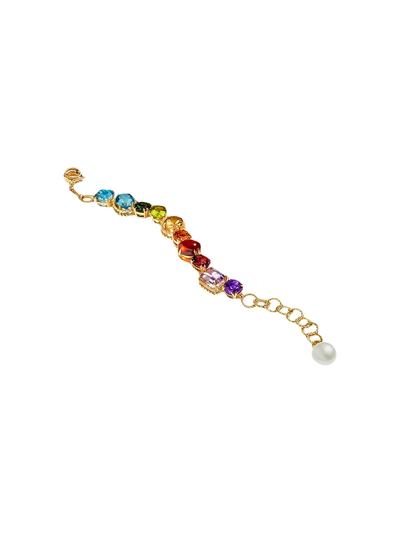 Dolce & Gabbana 18k Yellow Gold Multi-gem Adjustable Bracelet, 13cm