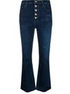 J BRAND BUTTON-UP CROPPED JEANS