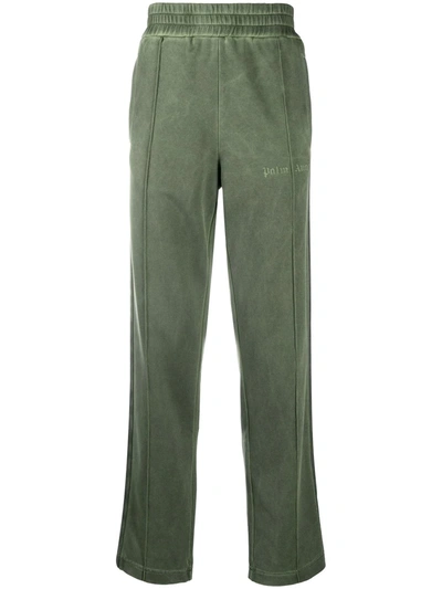 Palm Angels Logo-print Track Pants In Green